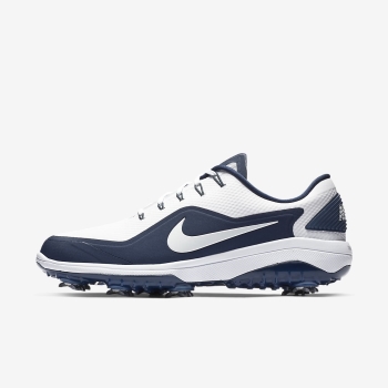 Nike React Vapor 2 - Golfsko - Hvide/Mørkeblå | DK-97937